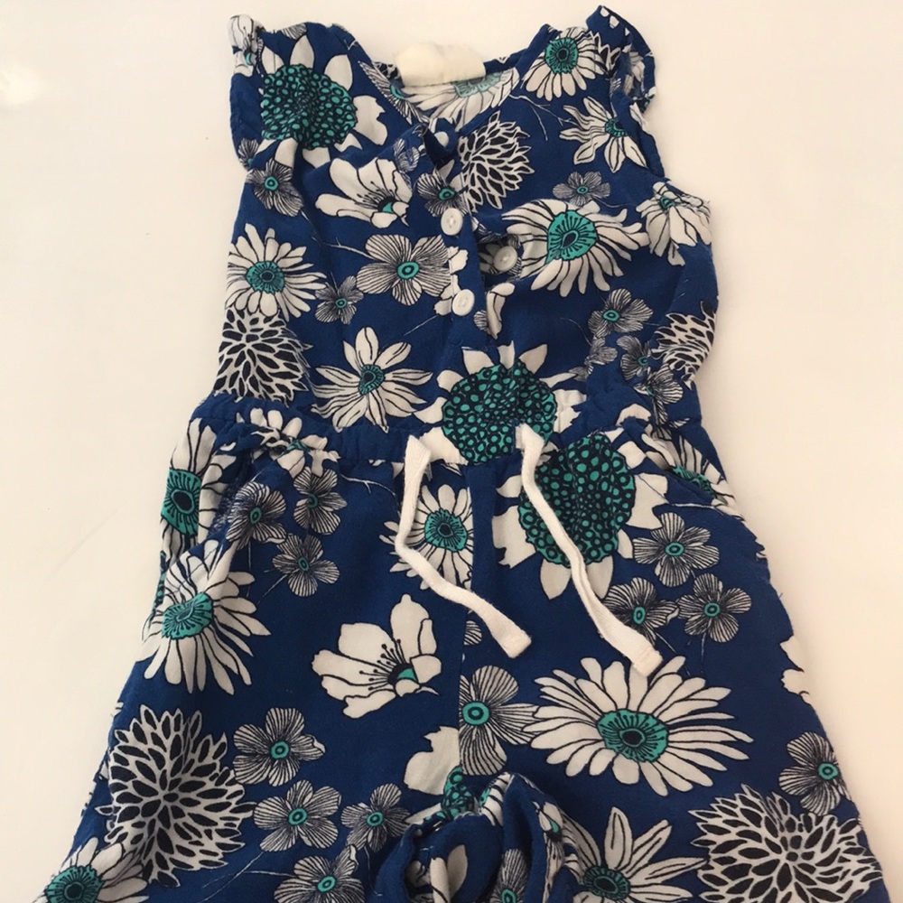 Crazy 8 Baby Romper Blue/White SZ 6-12months